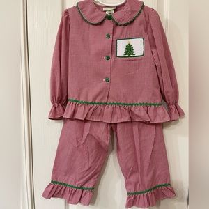 Be Mine Smocked Christmas PJs size 3T